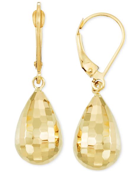 tear drop earrings gold.